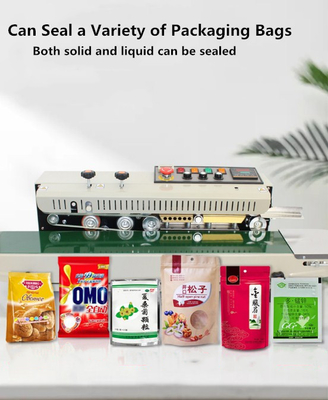 110V/220V 50-60HZ プラスチックバッグ 粘土インク 連続バンドシラー 簡単にシールするプロセス