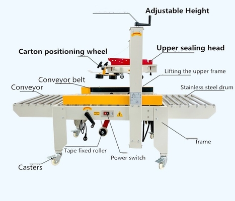 高さ調節可能 多機能半自動 カートンケース 箱 テープ 密封機