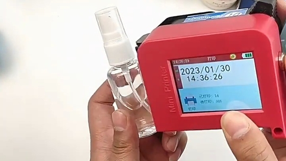 ミニ ハンドヘルド インクジェットボトル印刷機 12mm 印刷高さ 240*120*97mm
