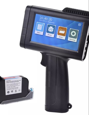 CEポータブル 賞味期限 バッチ コディング マシン 1 つの黒いインク カートリッジ付き ハンドヘルド インクジェット プリンター 銃