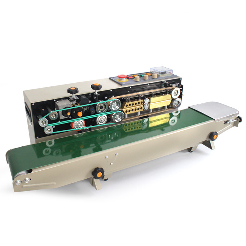 220V/110V アルミプラスチックバッグ 連続型固形インク日付印刷付き熱密封機